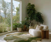 Colorful Hand-Tufted Wool Rug: Modern Texture Decor