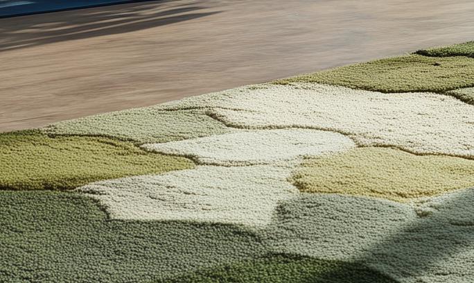 Colorful Tufted Wool Rug: Modern Floral Design, Handmade Carpet