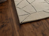 Hand-Tufted Wool Area Rug: Minimalist Geometric Design, 8x10