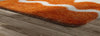 Handmade Tufted Wool Area Rug: White & Orange Modern Decor
