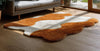 Handmade Tufted Wool Area Rug: Soft White & Brown Floral Design