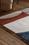 Hand-Tufted Wool Area Rug: Modern Abstract Geometric Design