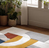 Hand-Tufted Wool Area Rug: Modern Abstract Geometric Design
