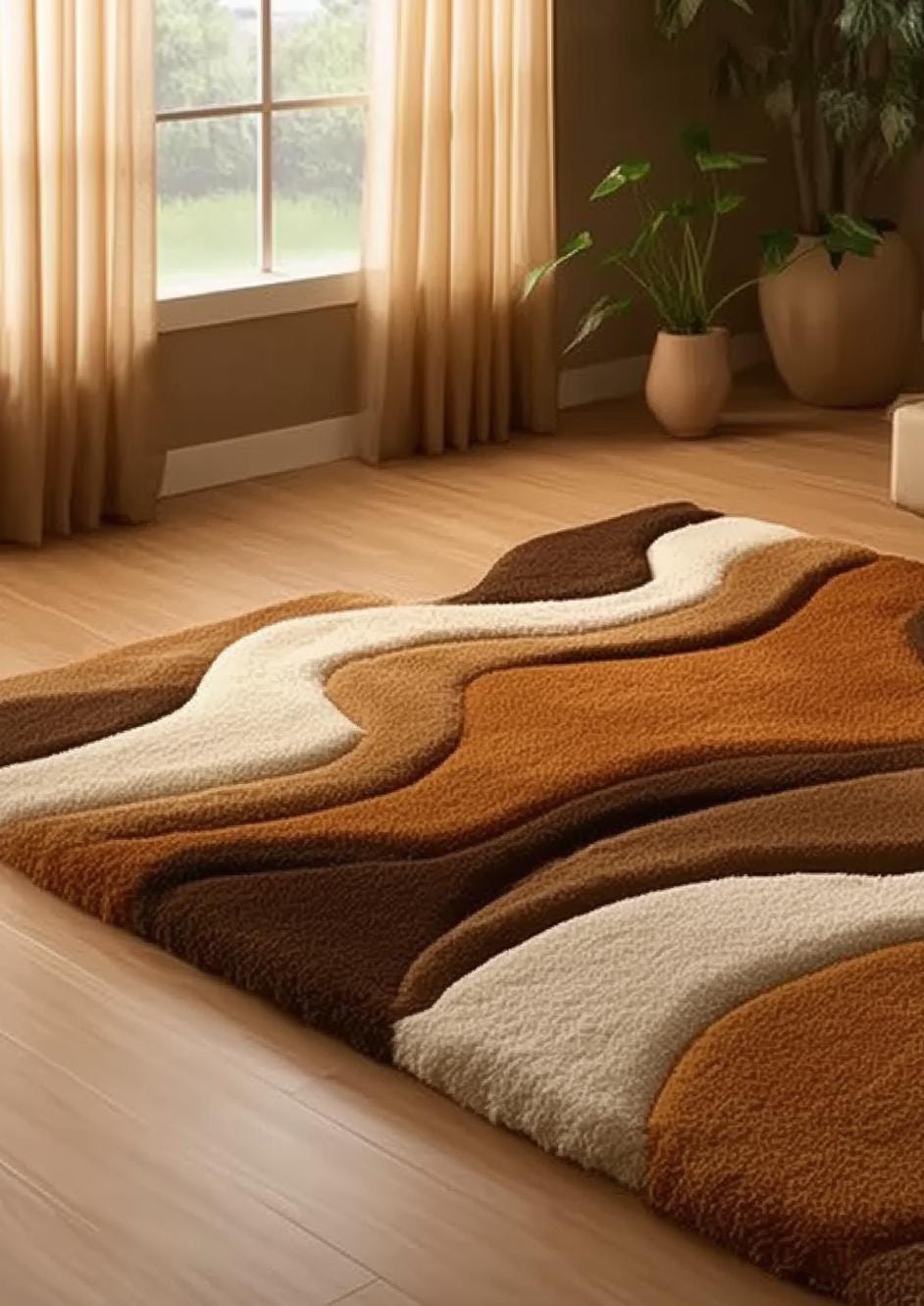 Hand-Tufted Shag Area Rug: Plush Bohemian Moroccan Style