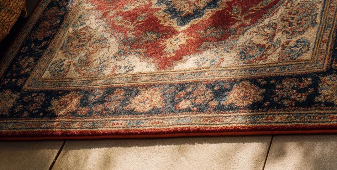 Hand-Knotted Oushak Wool Rug: Floral Medallion, Soft Hues, Size- 9x12 feet rug