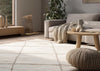 Handmade Wool Tufted Rug: Cream Diamond Pattern, 8x10 Area Rug