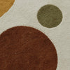 Mid-Century Modern Circle Area Rug: Hand-Tufted Wool-Blend Carpet