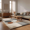 Handmade Wool Tufted Rug: Modern Geometric Design