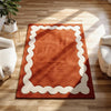 Hand-Tufted Wool Shag Rug: Moroccan Abstract Geometric Decor