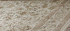 Hand-Knotted Oushak Rug: Floral Wool Area Rug, Beige & Cream