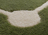 Baseball Field Wool Rug: Handmade Sports Kids Playroom Carpet