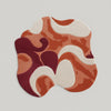 Retro Abstract Wavy Rug: 70s Groovy Tufted Area Carpet