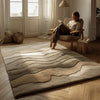 Handmade Wool Tufted Area Rug: 3D Textured Neutral Rug - 6x9