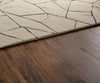 Hand-Tufted Wool Area Rug: Minimalist Geometric Design, 8x10
