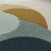 Handmade Round Wool Rug: Earth Tone Abstract, Modern Accent Decor