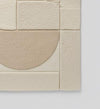 3D Textured Geometric Area Rug: Modern Beige & Cream Carpet