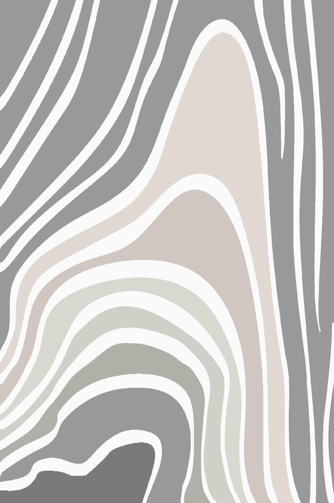 Handmade Tufted Wool Area Rug: Abstract Grey Beige Carpet