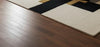 Geometric Tufted Wool Rug: Modern Abstract Black, Grey, Mustard Yellow