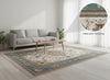 Hand-Knotted Wool Area Rug: Traditional Persian Floral Medallion Design
