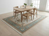 Hand-Knotted Wool Area Rug: Traditional Persian Floral Medallion Design