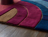 Geometric Hand-Tufted Wool Area Rug: Modern Colorful Abstract Design