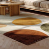 Mid-Century Modern Circle Area Rug: Hand-Tufted Wool-Blend Carpet