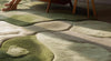 Handmade Moss Green Abstract Tufted Wool Rug - 8x8 Feet