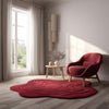 Handmade Tufted Red Rug: Modern 3D Wave Design, Irregular Shape size- 4x6 feet