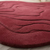 Handmade Tufted Red Rug: Modern 3D Wave Design, Irregular Shape size- 4x6 feet