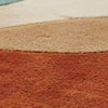 Hand-Tufted Wool Area Rug: Geometric Abstract Design, Mid-Century Modern