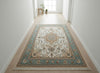 Hand-Knotted Wool Area Rug: Traditional Persian Floral Medallion Design