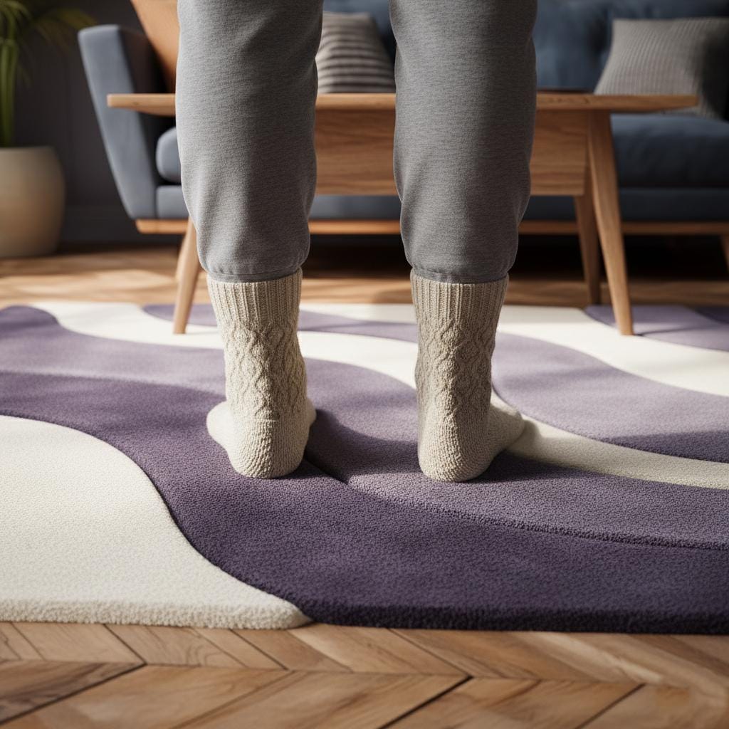 Modern Beige Plush Rug: Neutral Boho Living Room Carpet (5x8 feet)