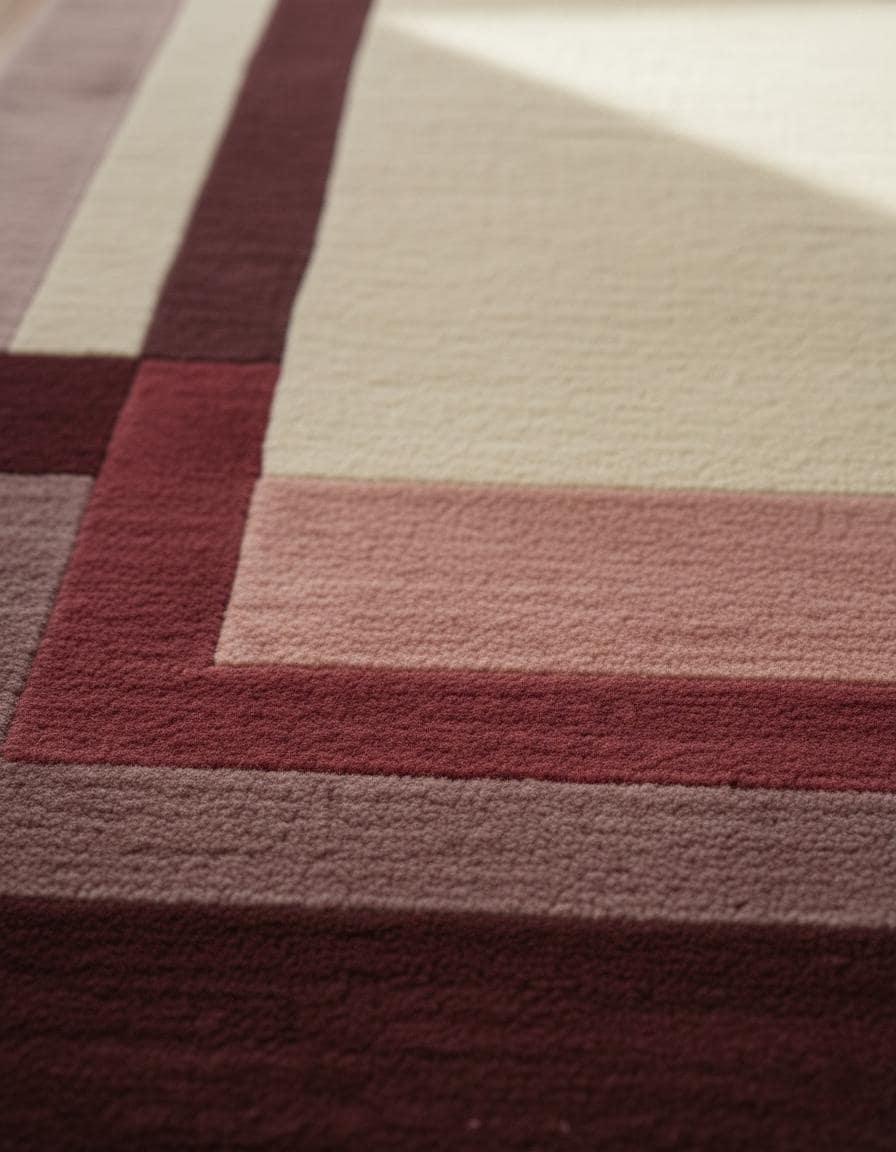 Handmade Wool Area Rug: Neutral Beige Boho Floor Decor (9x12 ft)