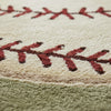Handmade Wool Baseball Rug: Sports Nursery Decor, 8x10