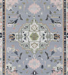 Hand-Knotted Oushak Wool Rug: Vintage Turkish Area Rug, 8x10