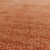 Handmade Burnt Orange Wool Area Rug: Modern Minimalist Design, 6x9 ft