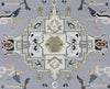 Hand-Knotted Oushak Wool Rug: Vintage Turkish Area Rug, 8x10