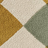 Handcrafted Wool Tufted Rug | Modern Olive Green Checkered Carpet