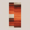 Handwoven Wool Area Rug – Modern Geometric Earth Tone Carpet