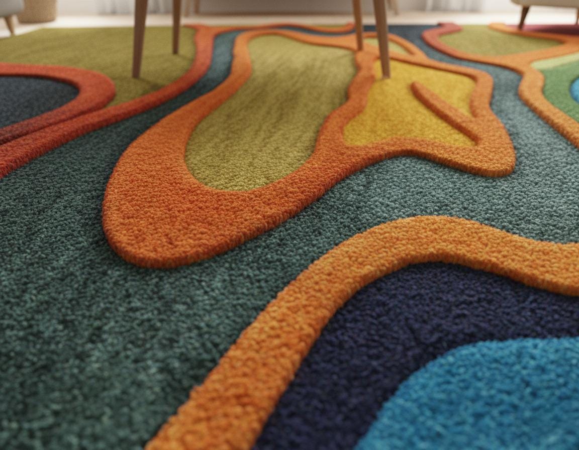 Handmade Wool Area Rug | Modern Boho Textured Carpet