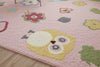 Pink Kids Rug – Owls, Birds & Floral Nursery Carpet
