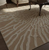 Beige 3D Area Rug | Textured Abstract Coral Design