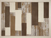 Modern Geometric Brown Beige Area Rug, Contemporary Home Decor