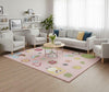 Pink Kids Rug – Owls, Birds & Floral Nursery Carpet