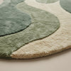 Handmade Tufted Area Rug, Sage Green Abstract Organic Shape