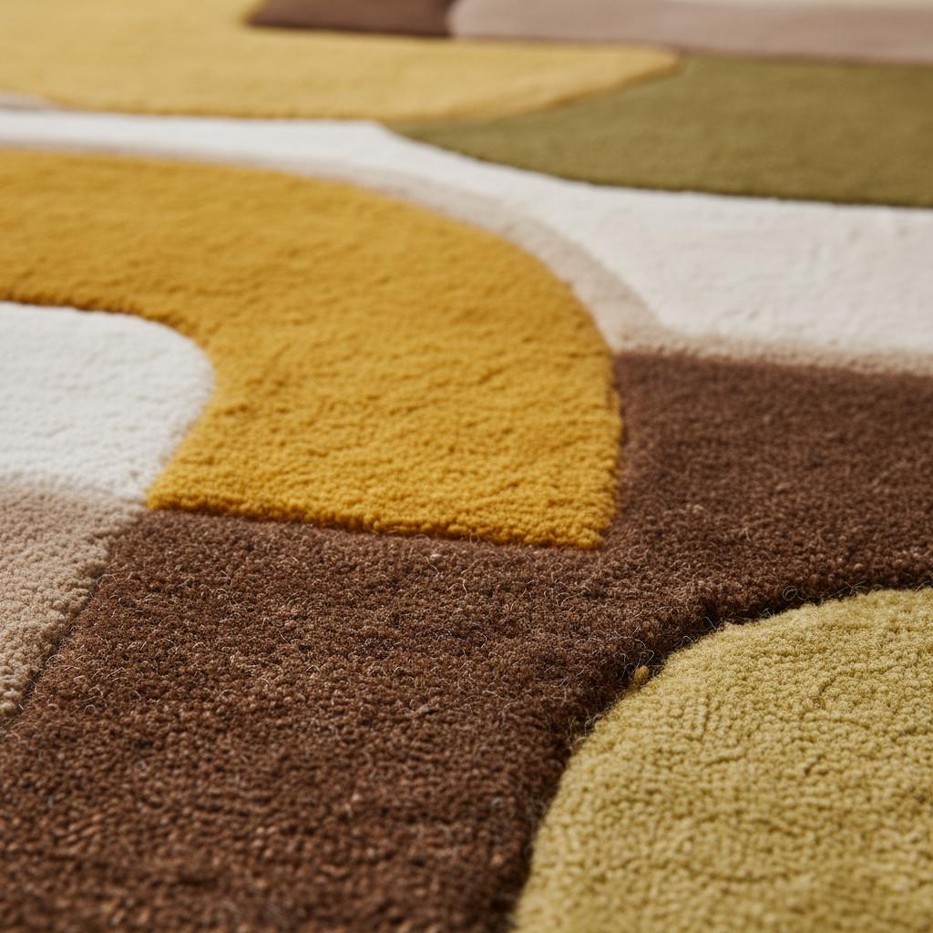 Handmade Wool Area Rug | Modern Geometric Design