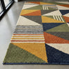 Handmade Wool Tufted Area Rug, Mid Century Modern Geometric Design