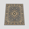 Handmade Royal Blue Persian Rug, Traditional European Style