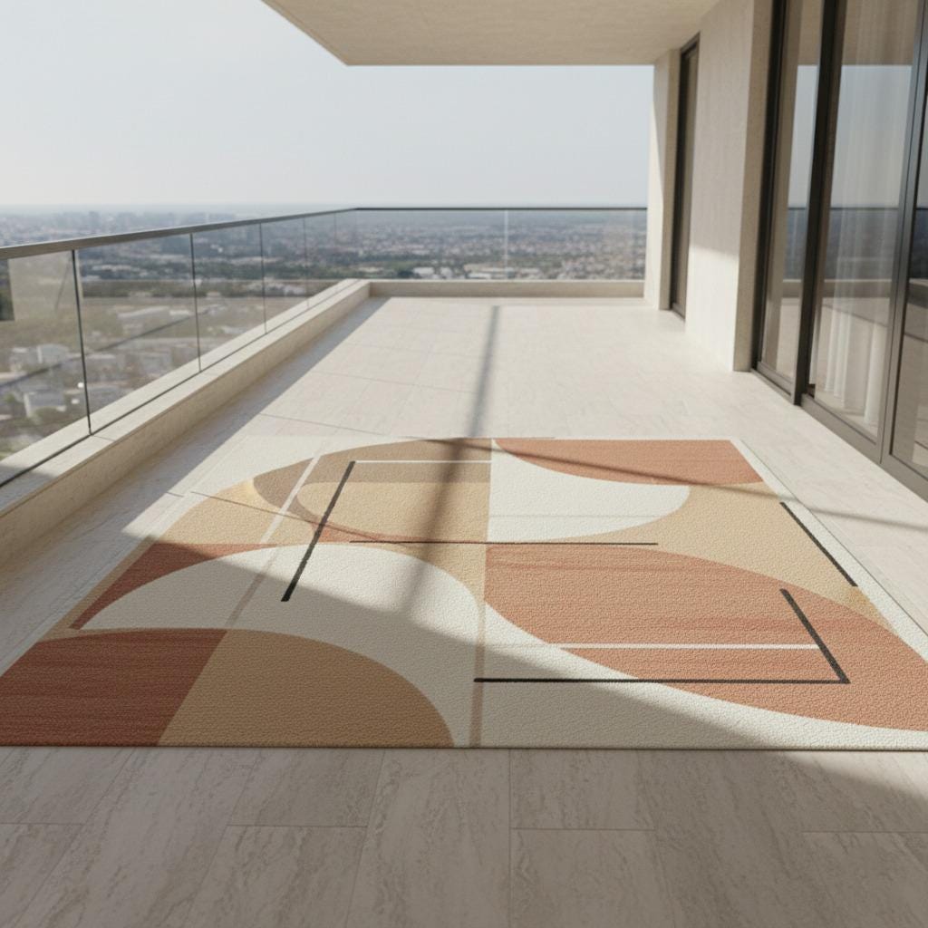 Handmade Wool Tufted Rug | Modern Abstract Design, Custom Size