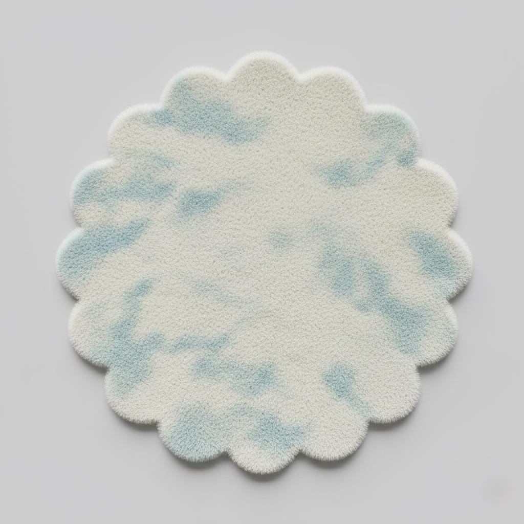 Handmade Abstract Wavy Rug, Earth Tone Tufted Wool Area Rug